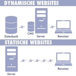 Schema: Unterschied zwischen statischen und dynamischen Websites mit CMS