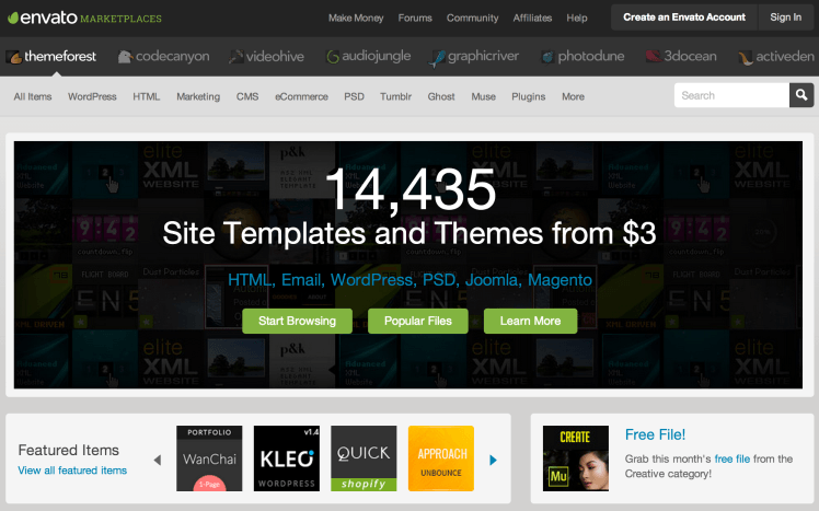 Themeforest Website Screenshot