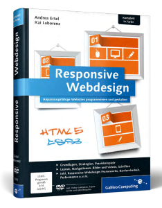 Responsive Webdesign Buchcovr Ertel Laborenz Galileo Computing